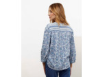 Blouse manches 3/4 imprimé à fleurs BLEU Femme
