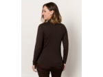 Sous-pull manches longues uni MARRON Femme