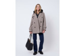 Manteau court uni TAUPE Femme