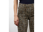 Pantalon 7/8 droit imprimé léopard BEIGE Femme