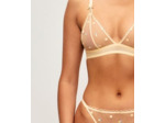 Soutien-gorge triangle en mesh avec citrons brodés