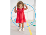 Robe rouge brodée pour bébé fille