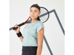 T-Shirt tennis col rond dry soft femme - Dry 500 Vert de gris