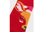 Chaussettes rouge animation biche pour fille