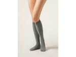 Chaussettes longues en cachemire côtelées