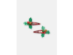 Lot de 2 barrettes clips noël pour fille