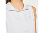 Polo de golf débardeur sans manches femme, WW500 blanc
