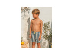 Short de bain rayé bleu pour garçon