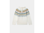 Pull en jacquard écru