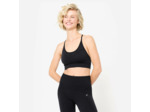 Brassière dos nageur respirant maintien léger Femme, Noir