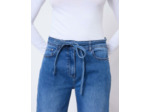 Jean cropped en denim BLEU CLAIR Femme