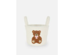Panier de rangement tufté à motif ours