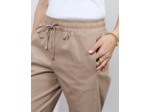 Pantalon 7/8 Barrel uni BEIGE Femme