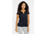 Tee-shirt uni dentelle manches courtes