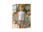 T-shirt de bain garçon vert et écru UPF 50+