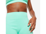 Legging de fitness taille haute femme, vert écumé