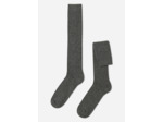 Chaussettes longues côtelées avec laine et cachemire pour homme