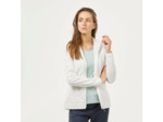 Polaire de randonnée montagne femme, MH100 full zip blanc