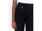 Pantalon long large rayé NOIR Femme