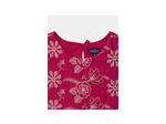 T-shirt fuchsia à broderies florales pour filles