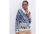 Pull fin jacquard BLEU Femme