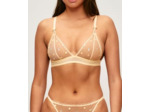 Soutien-gorge triangle en mesh avec citrons brodés