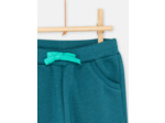 Pantalon molleton piqué vert bouteille bébé garcon