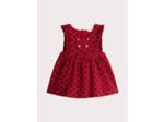 Robe rouge à imprimé cœur pour bébé fille