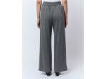 Pantalon long large pied de puce GRIS Femme