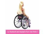 Barbie fashionistas blonde avec fauteuil roulant
