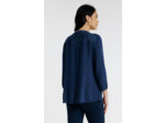 Blouse boutonnée mix matières