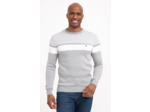 Pull col rond rayé Grisy