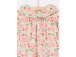Robe en twill avec un motif fleurs bébé fille