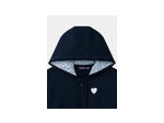 Sweat à capuche bleu marine zippé pour filles
