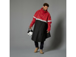 PONCHO PLUIE VISIBILITE NUIT VELO VILLE 540 NOIR ROUGE