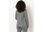 Veste mi-longue pied de poule ANTHRACITE Femme