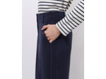 Pantalon long large uni MARINE Femme