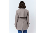 Manteau court uni TAUPE Femme