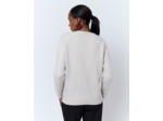 Pull épais en mélange laine uni BEIGE Femme