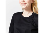 T-shirt manches longues Fitness Femme - 100 Noir