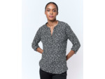 Top manches 3/4 bicolore NOIR Femme