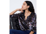 Blouse manches 3/4 imprimée NOIR Femme