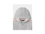 Sweat-shirt zippé gris et rose pour filles