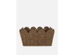 Panier tressé à bords festonnés