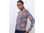 Pull fin imprimé à fleurs MULTICOLORE Femme