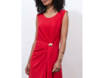 Robe longue unie ROUGE