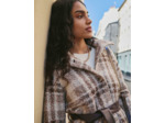 Manteau à carreaux BEIGE Femme