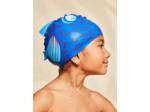Bonnet de piscine bleu encre poisson