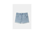 Short en jean pour fille avec broderie florale