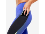 Legging taille haute fitness cardio femme imprimé - Bleu